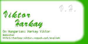 viktor harkay business card